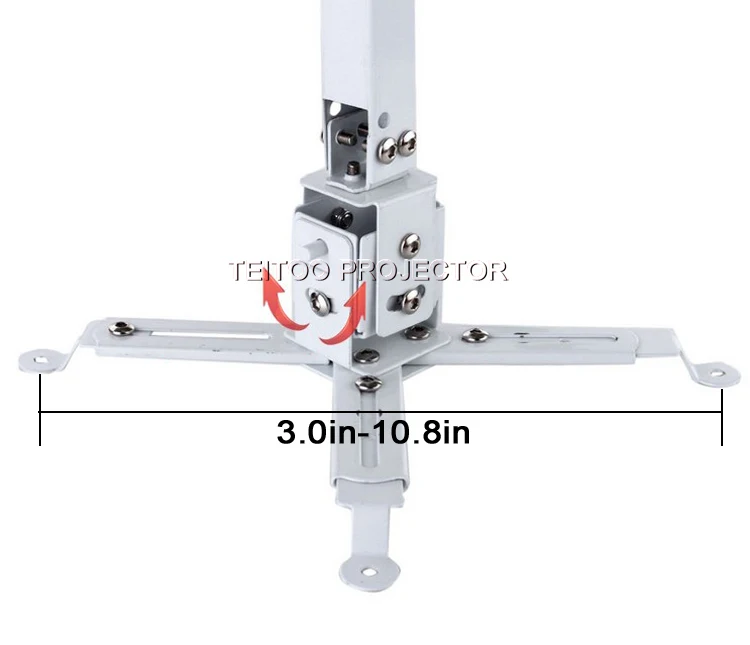 Горячая распродажа универсальный выдвижной белый светодиодный потолочный кронштейн для проектора Настенный кронштейн держатель для DLP светодиодный видеопроектор
