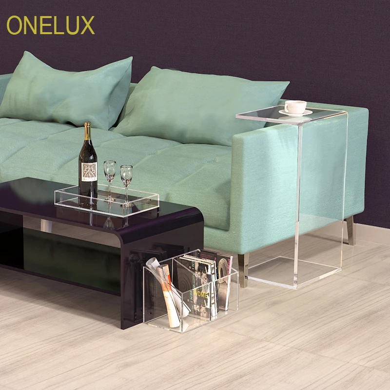 ONELUX новый дизайн-водопад акриловая сторона C столы с карманом для хранения и лоток-KD упакован