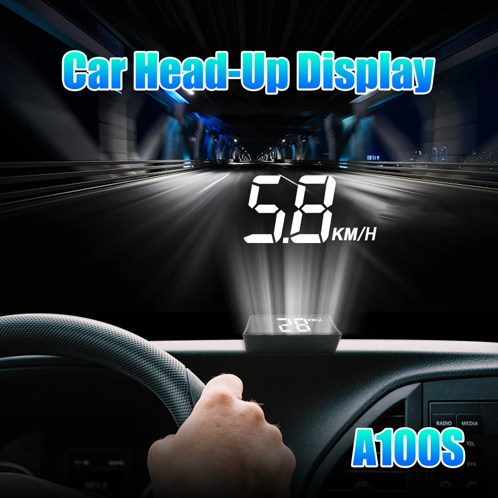A100S автомобильный HUD Дисплей OBD2 II EUOBD система предупреждения о превышении