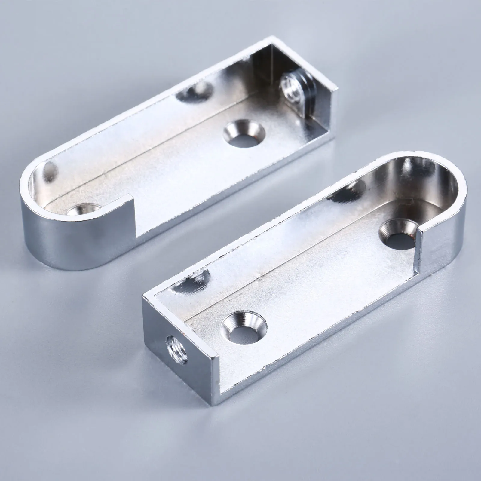 

2Pcs Zinc Alloy Clothes Hanging Rod Holder Fitting Wardrobe Tube Support Bracket For 16mm Dia. Tube Furniture Hardware