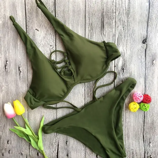 Women Push Up Padded Bra Beach Wear String Bikini Set Swimsuit Sexy