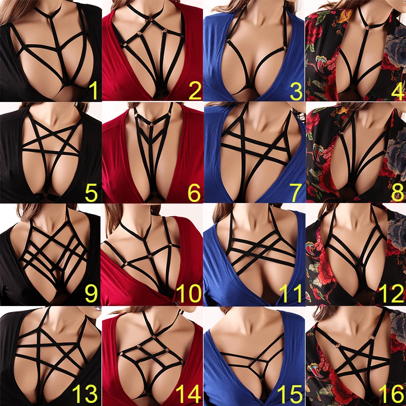 Sexy Ladies Women Body Harness Bra Fetish Chest Bondage Lingerie Erotic Cage Bra Gothic Garter Belt Suspenders Sexy Ladies Women Body Harness Bra Fetish Chest Bondage Lingerie Erotic Cage Bra Gothic Garter Belt Suspenders