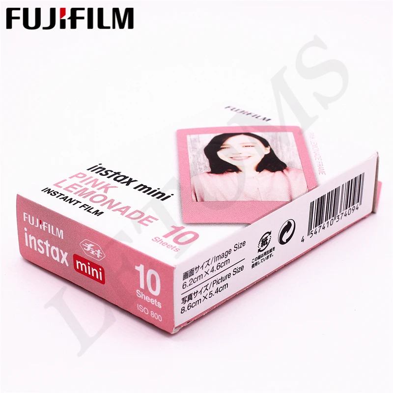 Оригинальная Fujifilm 10 листов розовая фоторамка Instax Mini фотобумага Мгновенной