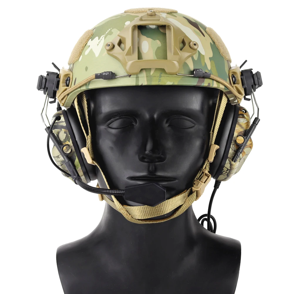 Redução de Ruído Fone de Ouvido Tático para Capacete Militar com Arc Fone de Ouvido da Aviação Rápido Capacete Rail Adapter Caça Comtac da Aviação 5 Cheap Fones de Ouvido tático & Acessórios