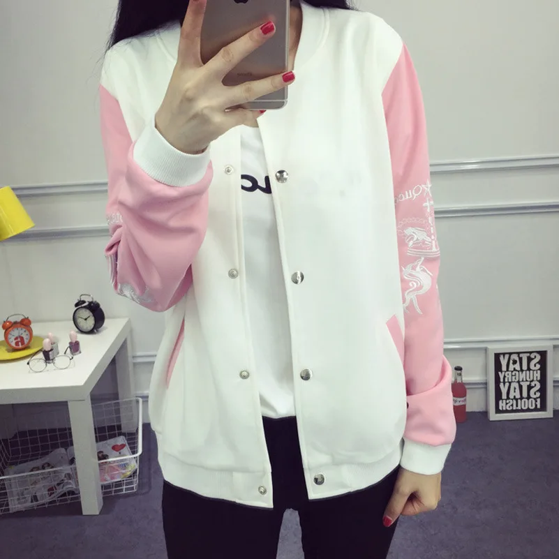 incredible New Women Baseball Jacket Coat Long Sleeve Coat Feminina Baseball Tops hoodies Plus Size 5XL Outwea