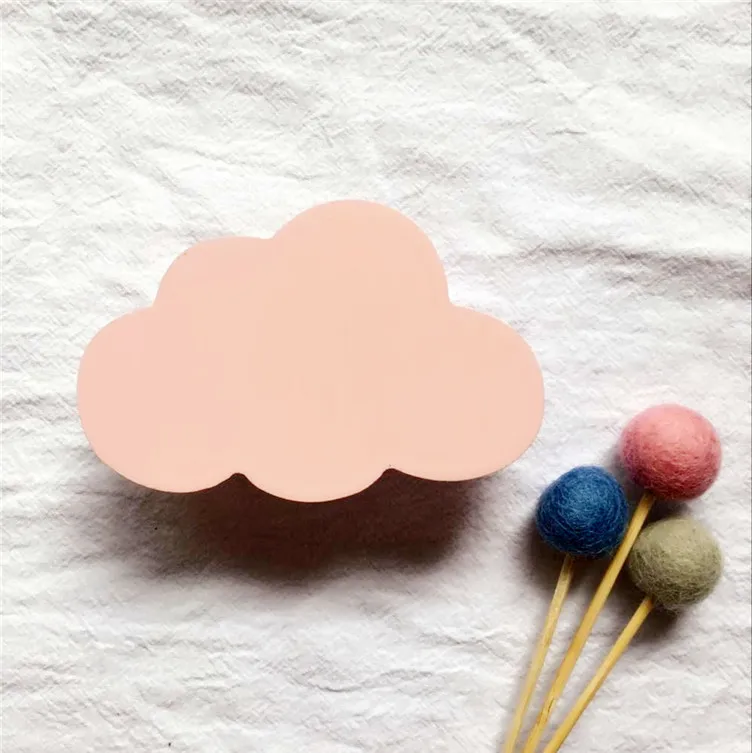 

1PC Nordic Europe Wind Flaky Clouds Wooden Kids Room Clothes Hook Wall Sticker Hanger Hook Home Decoration MI 001