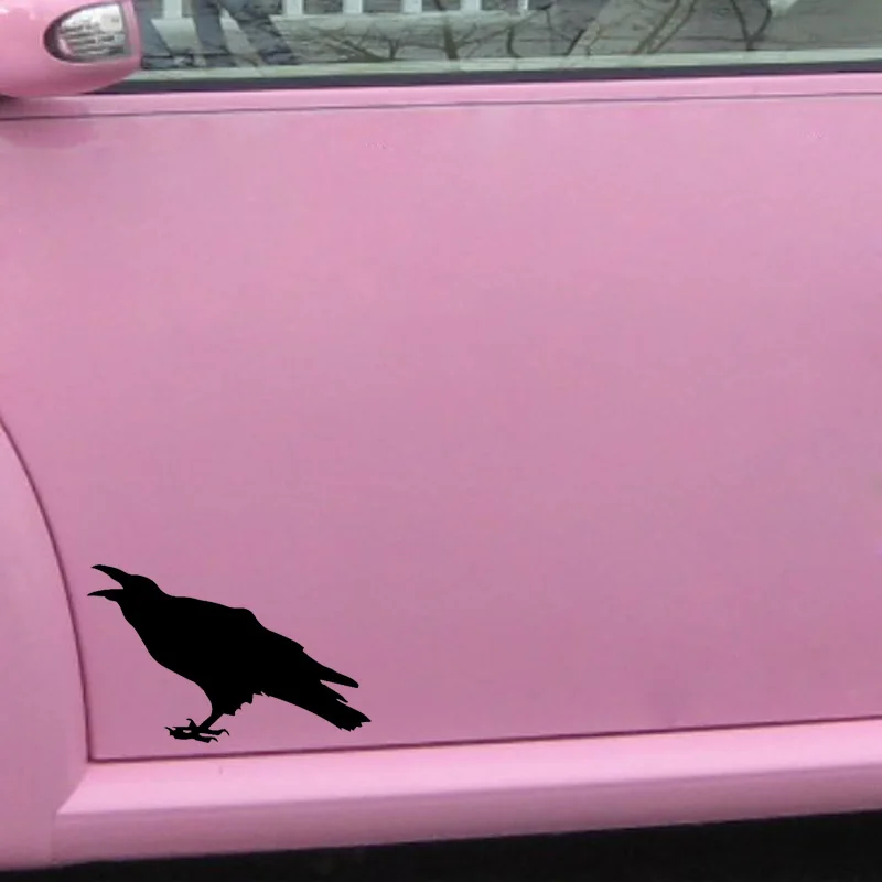 YJZT 14 см * 8 6 Cawing Raven Birds Забавный виниловый Декор Автомобильная наклейка