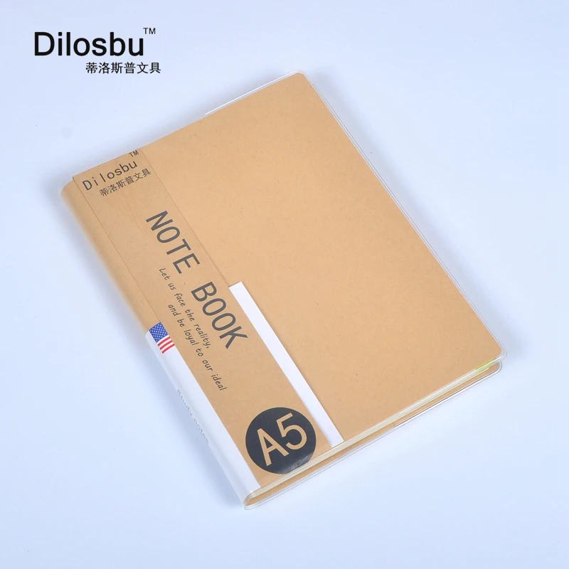 Чехол для ноутбука Dilosbu A5 с крафт покрытием закладки дневные заметки 12 категорий