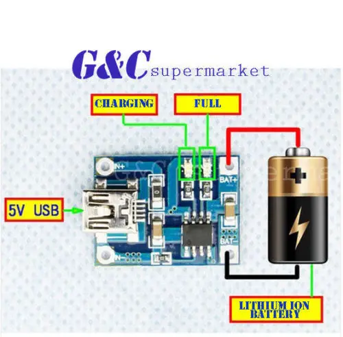 5pcs 5V Mini USB 1A Lithium Battery Charging Board Charger Module  GOOD
