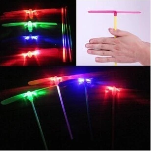 Best Birthday Gift Free Shipping Luminous Dragonfly Flash Bamboo Dragonfly Flying Toy Luminous Flash Department M118