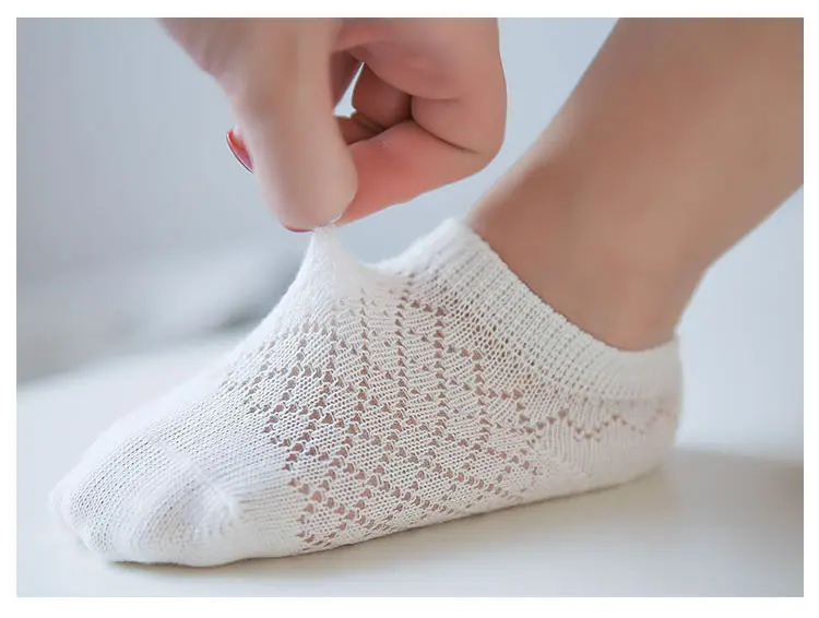 Детские летние хлопковые ультратонкие дышащие сетчатые носки для мальчиков и девочек, детские носки