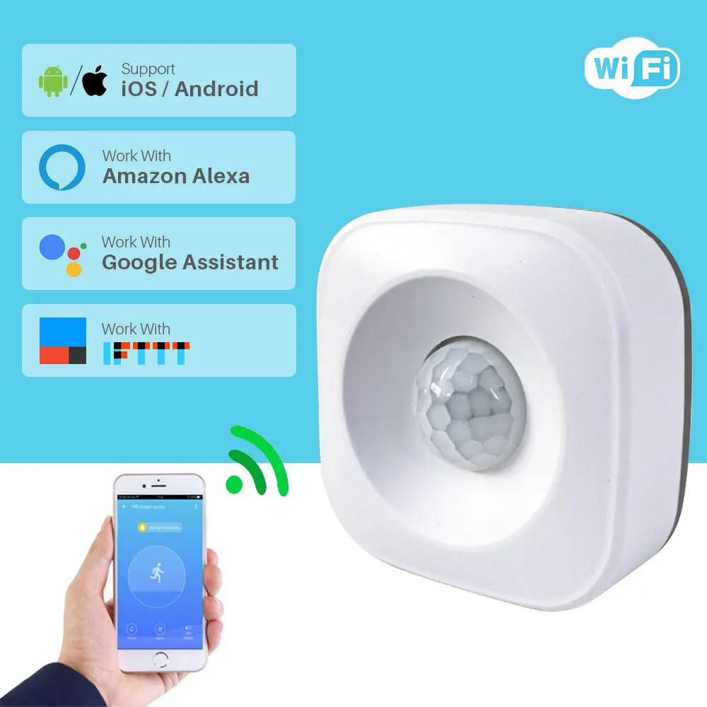 Wi Fi PIR датчик движения человеческого тела инфракрасный детектор охранной