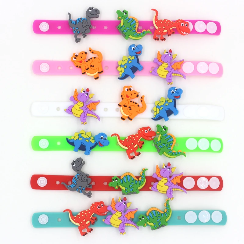Динозавр вечерние сувениры резиновые браслеты Baby Shower мальчик девочки день рождения украшения Дети Подарки тропические джунгли вечерние принадлежности