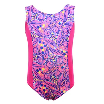 

Girl Gymnastics Ballet Dress Toddler Floral Sleeveless Vest Dance Wear Costume Printed Radium Bright Spot Body Uniforms Ballet