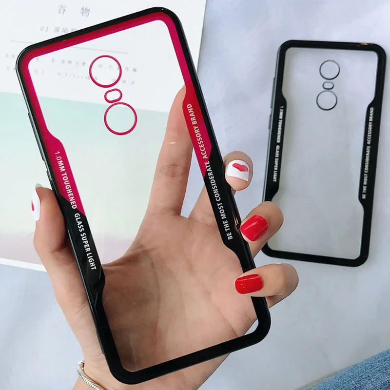 Для Xiaomi 8SE чехол TPFIX TPU акриловая прозрачная задняя крышка для Redmi S2 Coque 5 Plus Note Pro 4X 4