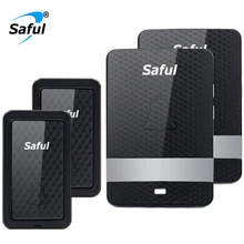 Saful автономный водонепроницаемый беспроводной дверной звонок без батареи Горячая 2 наружная кнопка+ 2 Внутренний дверной звонок Горячая