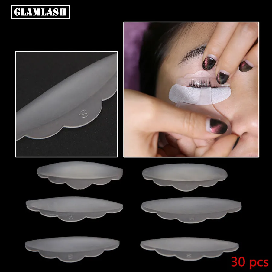 GLAMLASH 30 шт. щипцы для подтягивания ресниц силиконовые накладки наращивания