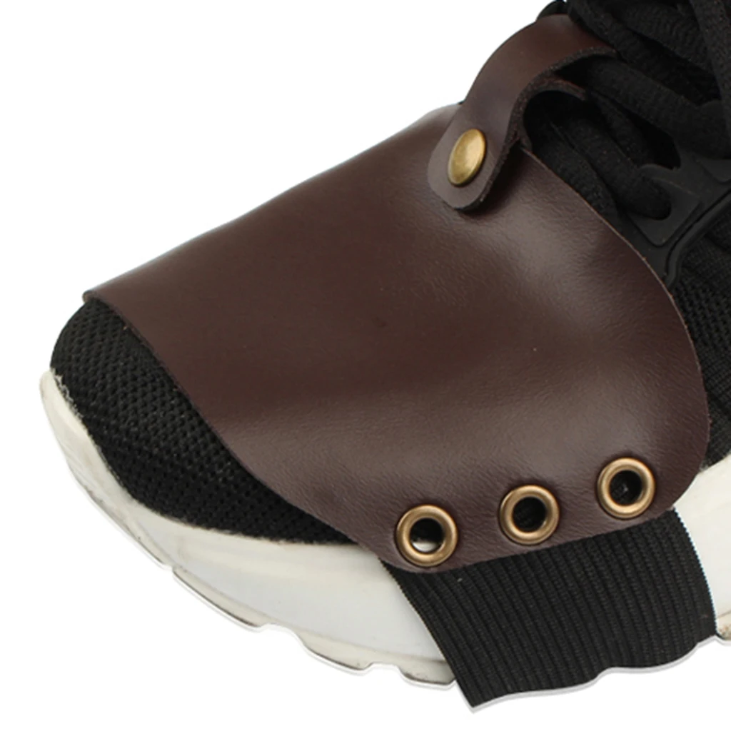 Genuine Leather Motorcycle Gear Shifter Shoes Boots Protection Cover Shift Adjustable Pad Motorcycle Gear Shift Pad
