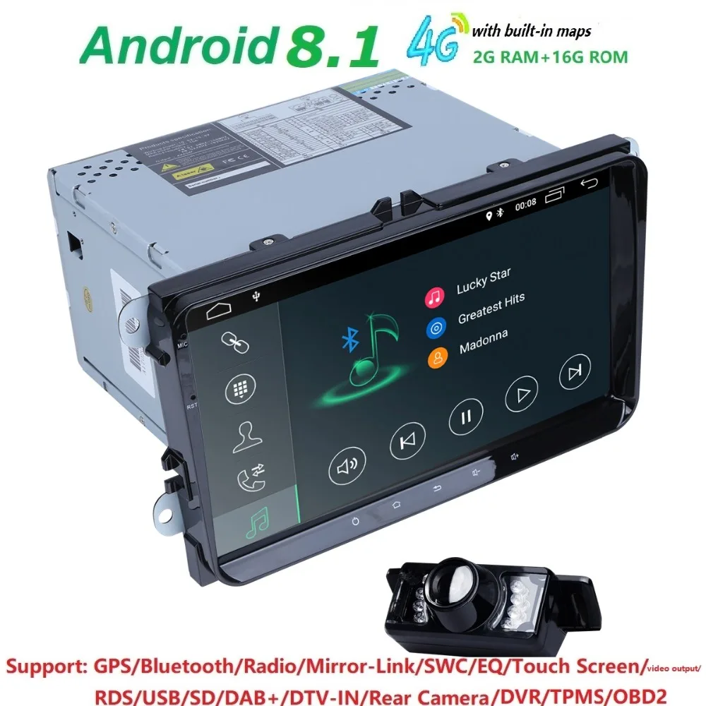 

2 Din Car Multimedia player Android 9.0 GPS Stereo For Volkswagen/POLO/PASSAT/Golf/Skoda/Octavia/Seat/Leon Radio IPS EQ
