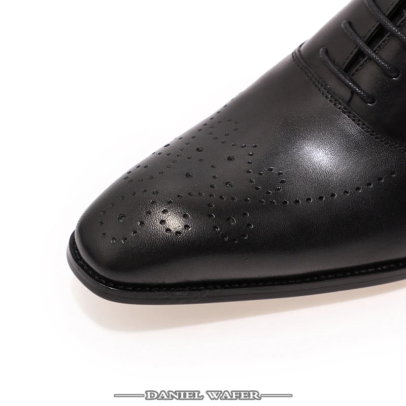 Мужские итальянские ботинки; кожаные туфли с пряжкой на ремешке в деловом стиле; черные туфли на шнуровке; строгие оксфорды с острым носком; модная модельная обувь