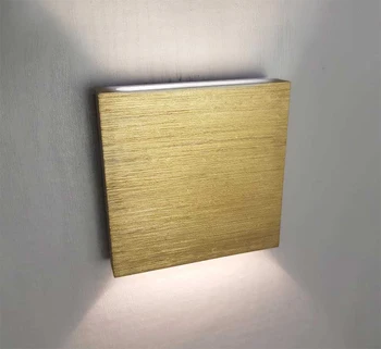 

Gold LED lamp, lights stairs stages, warm white, glow down, 3W