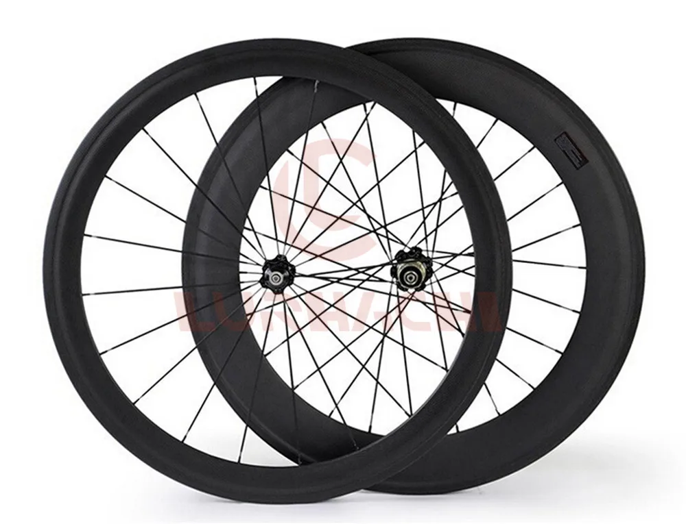 

LURHACHI 700C 50mm Front 88mm Rear Road Bike Carbon Wheels 3K/UD Carbon Clincher/Tubular Bicycle Wheelset Basalt Brake Surface