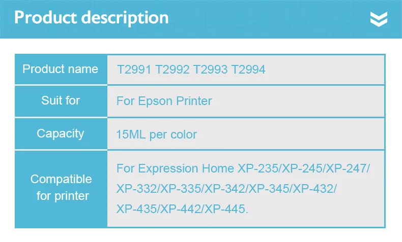 Комплект из 3 предметов: Полный чернил T2991 29 29XL патрон чернил для принтера EPSON XP 235 245 332 335 432 435 247 442 345 255 257 352 355 452 455 принтер