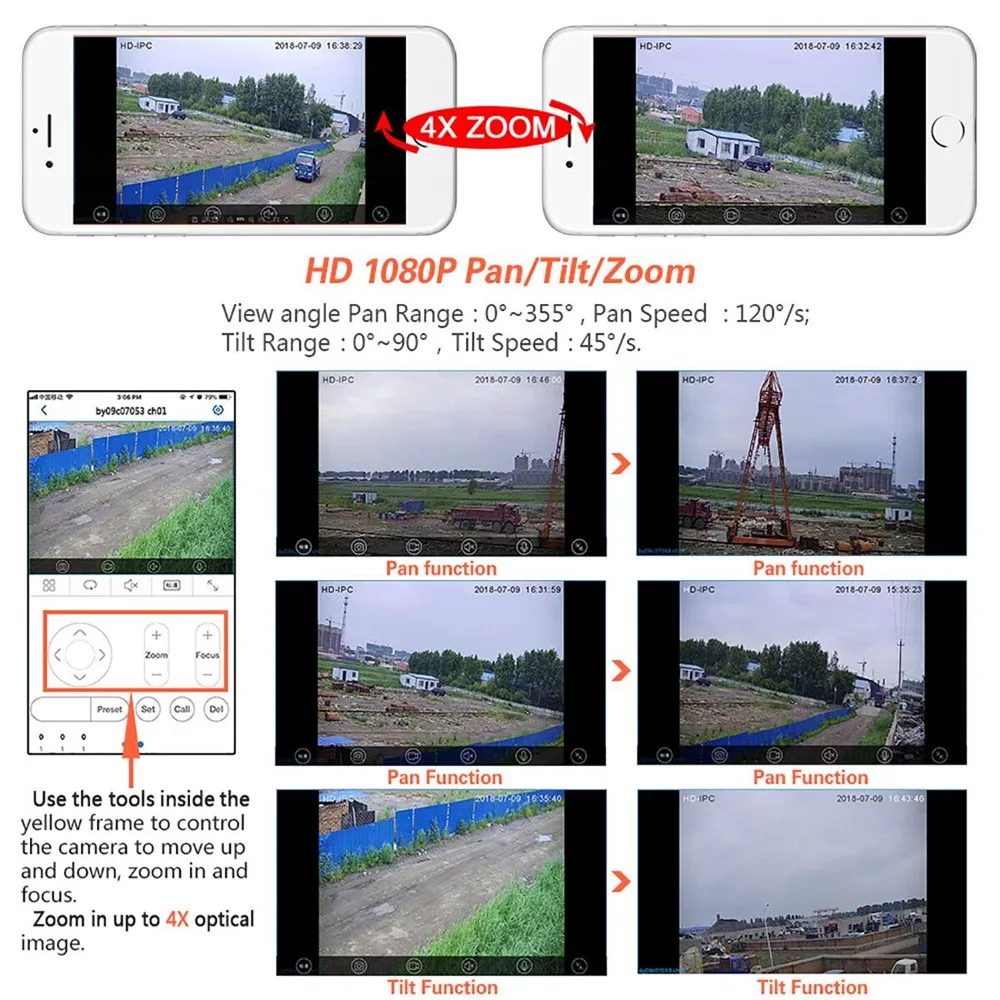 Ptz ip камера безопасности 5mp 1080P HD Открытый POE pan tilt 4x zoom Infared IR cctv видео наблюдение домашний мини-Купол ptz камера