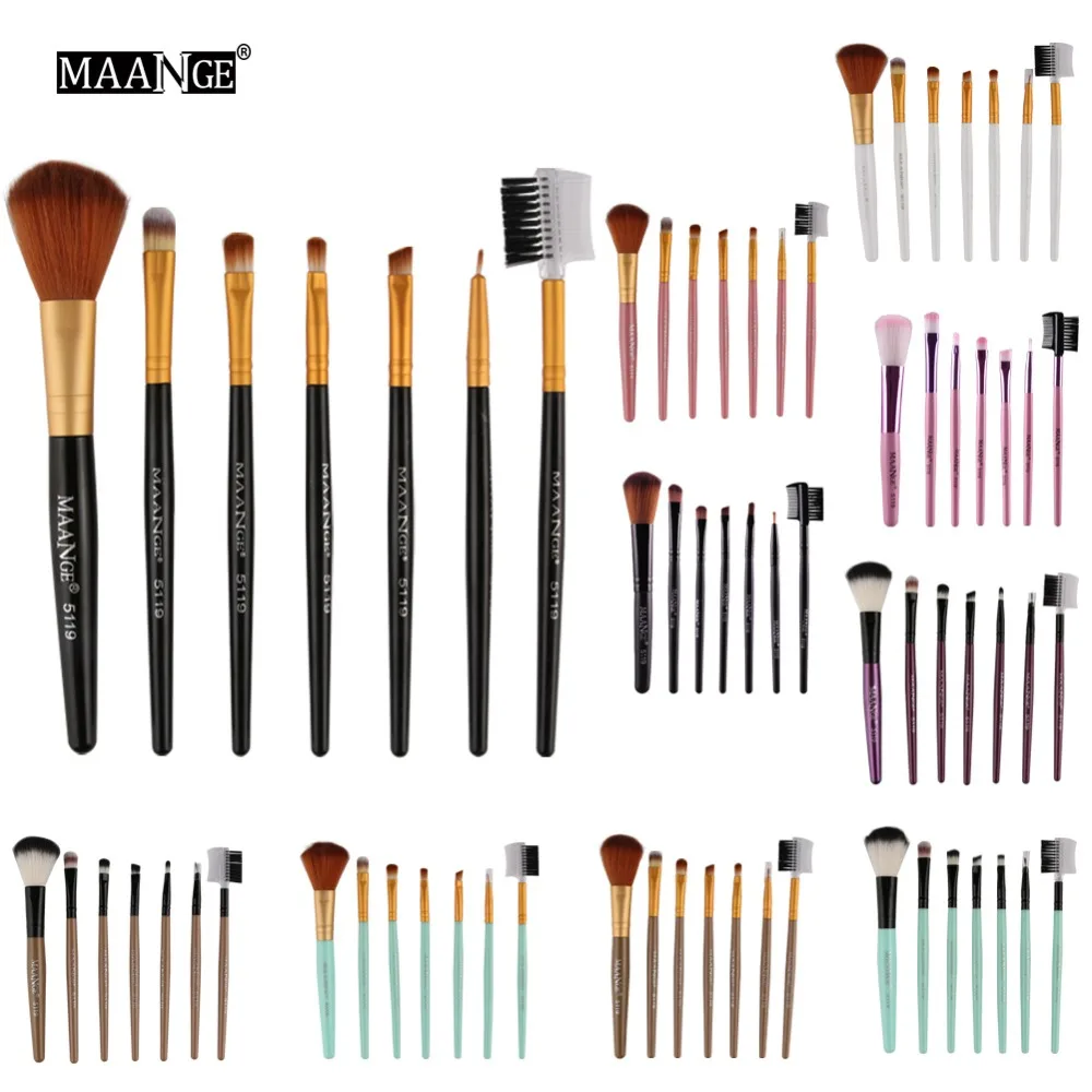 

7pcs/set Makeup Brushes Set Eyeshadow Powder Blush Fondation Brush Beauty Make Up Tools Cosmetic Kit For Girl and Lady