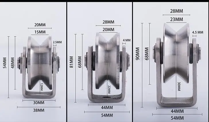 Lpsecurity 304 ss V U H groove шкив слайд колеса Ролик для качели/раздвижные ворота с колесом + Кронштейн Высота 90 мм 3.5inc