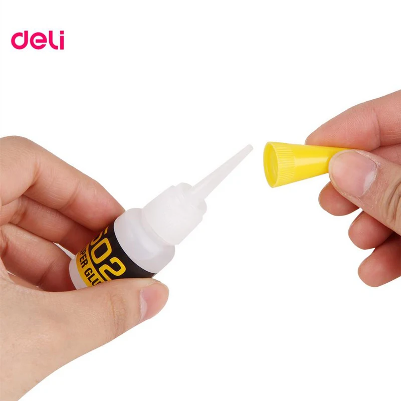 

Deli 502 Super Glue Leather Rubber Metal Instant Quick-drying Cyanoacrylate Adhesive Strong Bond Fast 8g Office Supplies Tool