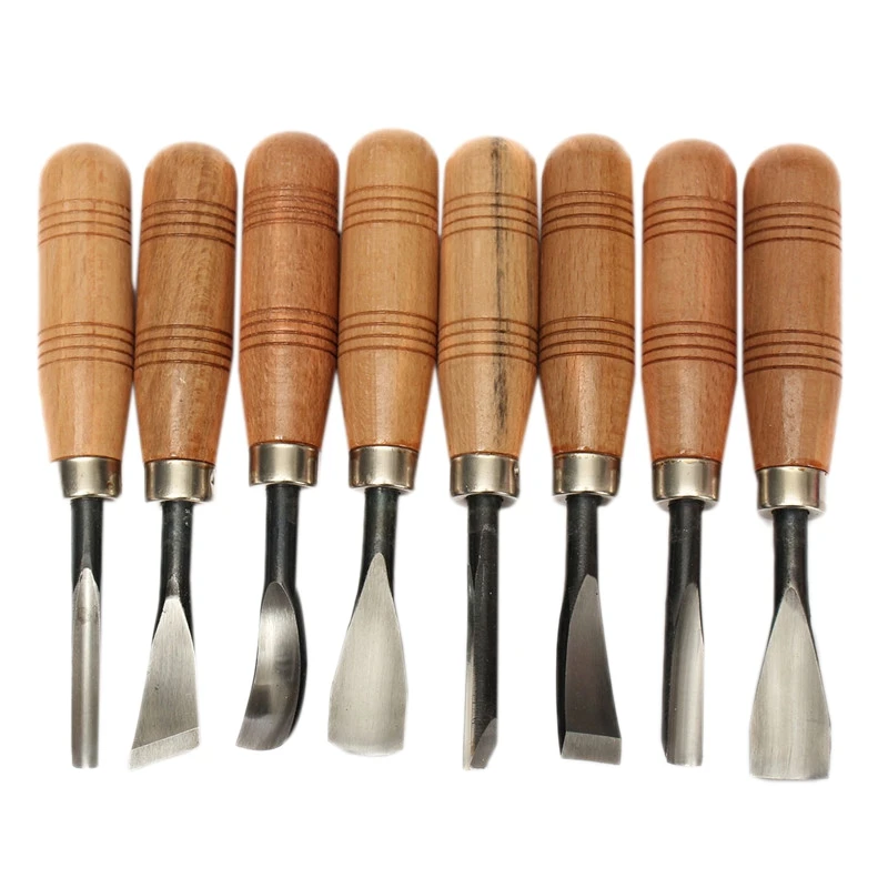 8pcs Set Woodpecker Dry Hand Wood Carving Tools Chip Detail Chisel Set Knives Tool Wood Routers Aliexpress