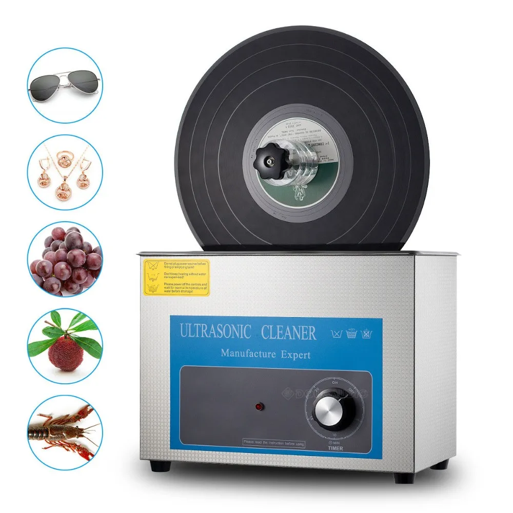 

Nobsound Ultrasonic Cleaner for LP Vinyl Records Liftable Timing Washing Machine Jewelry