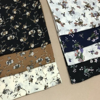 

Chemical fiber clothing fabricfashion retro floral fabric thin section soft diy dress fabric fashion print cloth not transparent