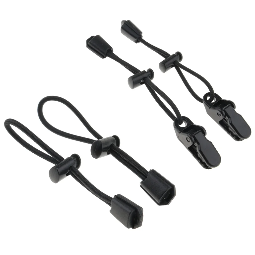 MagiDeal 2pcs/set Securing Fixing Hiking Stick Walking Pole Elastic Cord for Mountaineering Backpack Hiking Stick Holder