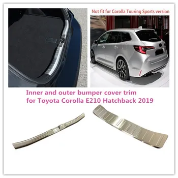 

Styling Silver Exterior Rear Bumper Skid Protector Guard Cover Trim 1pcs / 2pcs For Toyota Corolla E210 Hatchback 2019