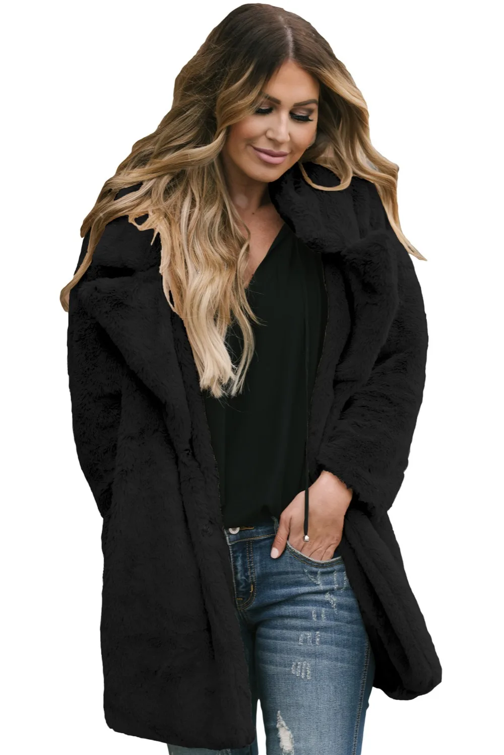 Black-Pocketed-Faux-Fur-Longline-Coat-LC85148-2-1