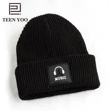 Новые модные зимние шляпы для мужчин и женщин, акриловые твердые наушники, вязанная шапка для влюбленных, повседневные уличные теплые шапочки