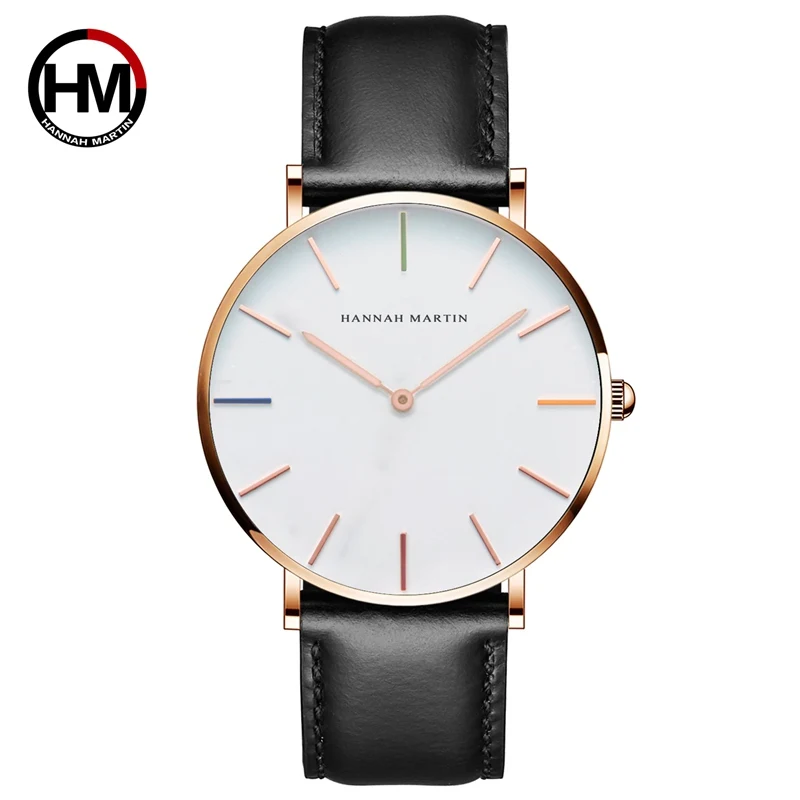 Ханна Мартин бренда кварца Япония переместить Для мужчин t Для мужчин Водонепроницаемый наручные часы Мода Роскошные ультра тонкий нейлон