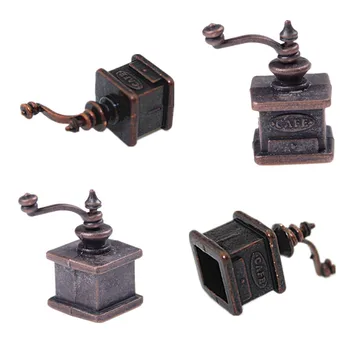 

TOYZHIJIA 1 PC Miniature Kitchen Vintage Coffee Grinder for1/12 Doll House decor