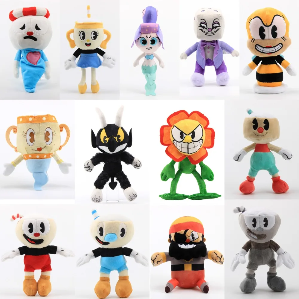 13 шт./лот игра Cuphead плюшевая игрушка Mugman Ms. Chalice ghost Dice Cagney Carnantion Puphead плюшевые куклы игрушки для детей Подарки