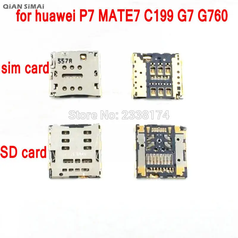 QiAN SiMAi для huawei P7 MATE7 C199 G7 G760 новый слот sim-карты SD TF карты Запасные части + бесплатная