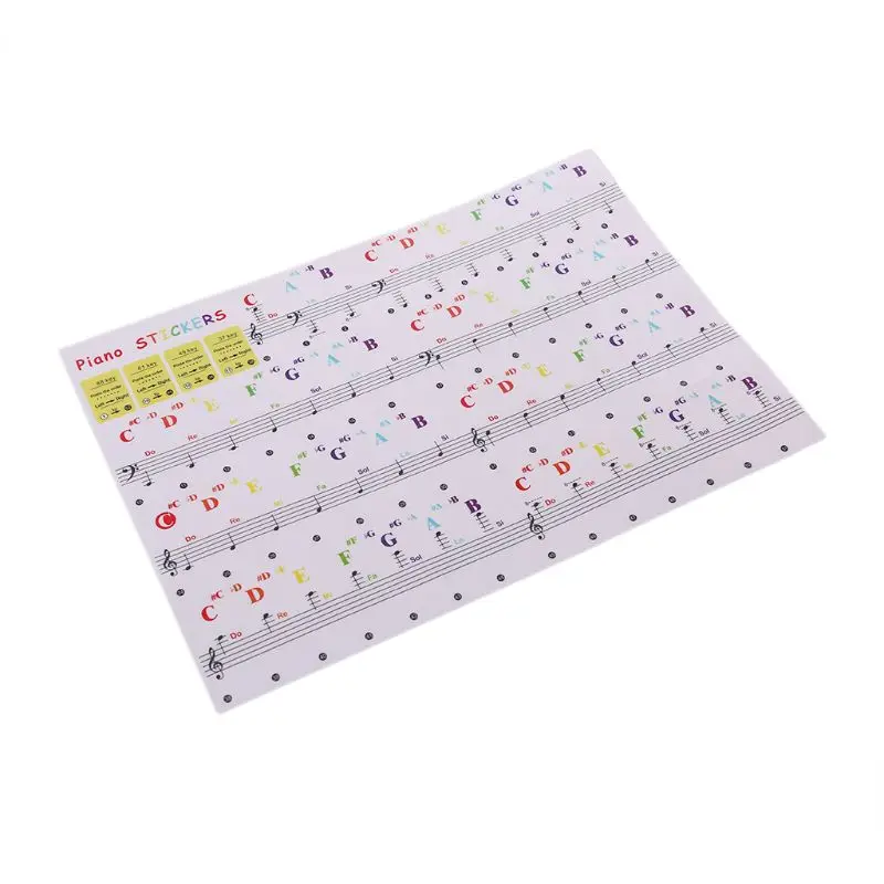 

New Piano Keyboard Stickers For 37 49 61 88 key Keyboards For Kids Beginners Piano Practice A0415