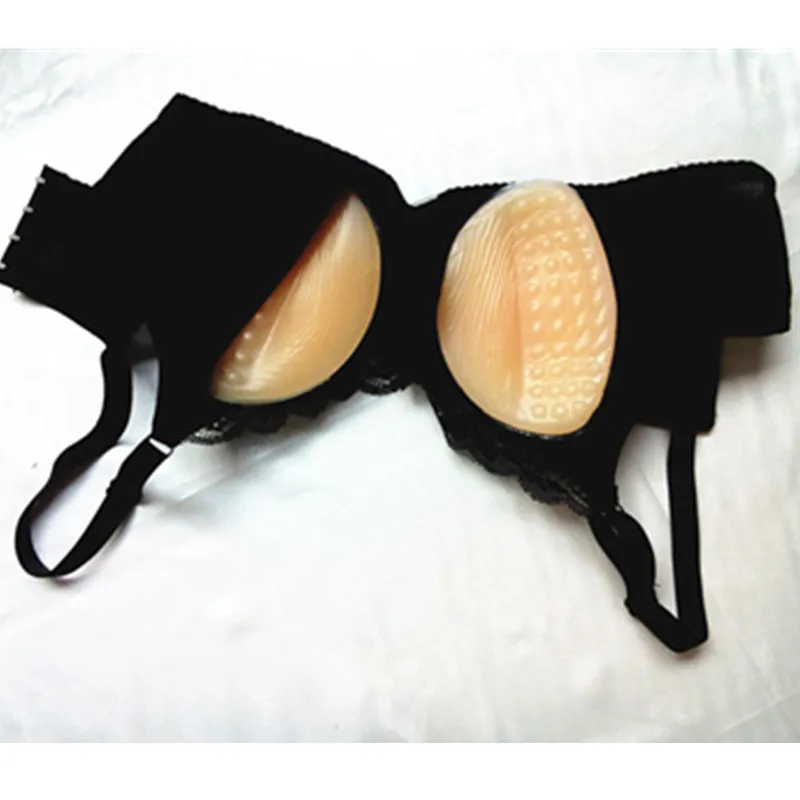 

100% Medical Silicone Breast Forms Prosthesis Chest Pads Silicone Fake Boobs Back In The Massage Granule For Mastectomy Women