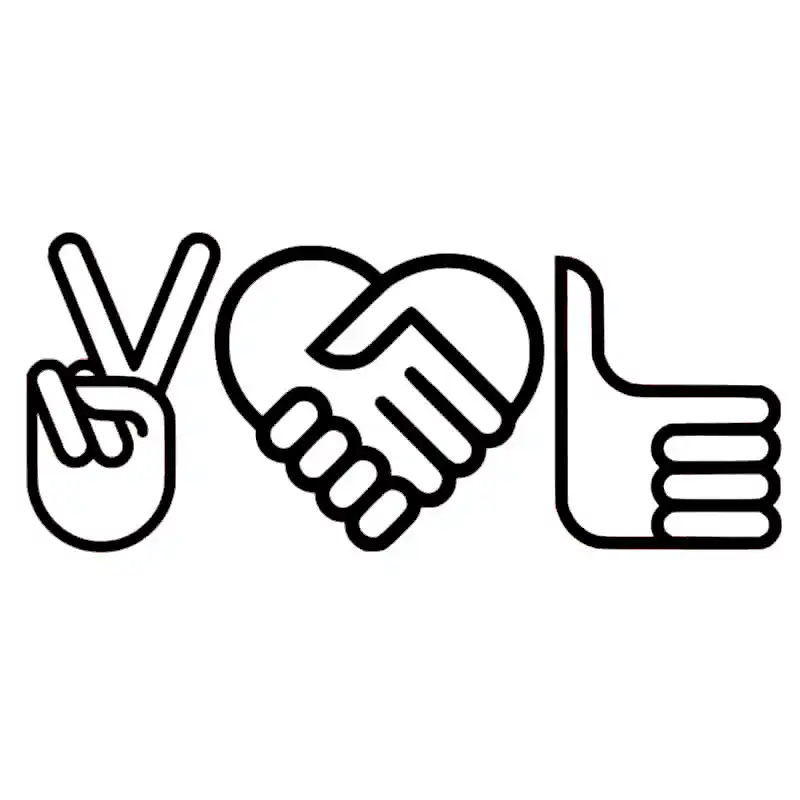 Logo Jabat Tangan Persahabatan Belajar