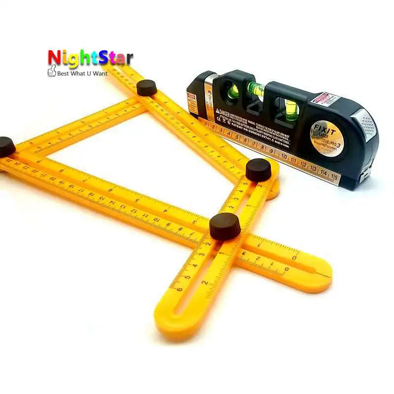 2pcs s Laser level Four Sided Ruler font b Measuring b font font b Instrument b