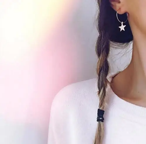 

Artilay Large Hoop Earrings for Women Star Moon Gold Color Hoop Earrings for Jewelry Party Gift Drop shipping