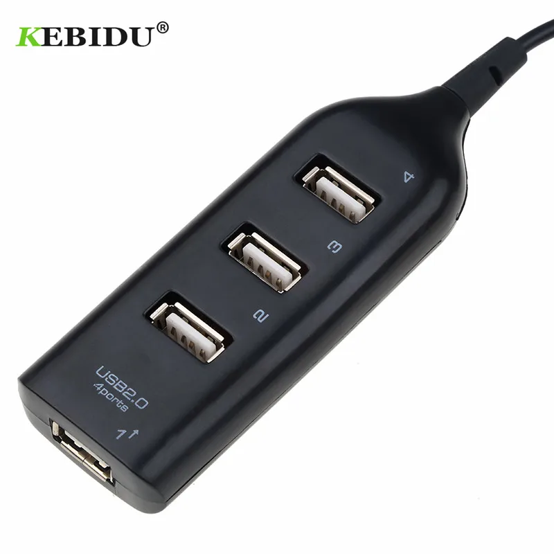 Высокоскоростной 4 портовый USB Сплиттер kebidu мини адаптер 2 0 для ноутбука ПК портов