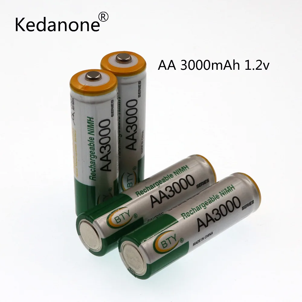 Kedanone 4-20 шт./лот, AA 3000mAh 1,2 V Quanlity, аккумуляторная батарея AA 3000mAh Ni-MH 1,2 V, аккумуляторная батарея 2A