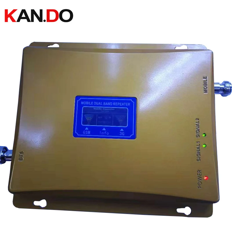 New Promotion Big Power 25 Dbm Gain 68dbi Lcd Display Dual Bands GSM+3G Booster Repeater 2G WCDMA Signal Enlarger 3G | Мобильные